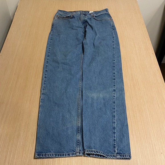 Levi's Other - Levis 505 Regular Fit Straight Leg Jeans Mens 34x32 Medium Wash Blue Denim